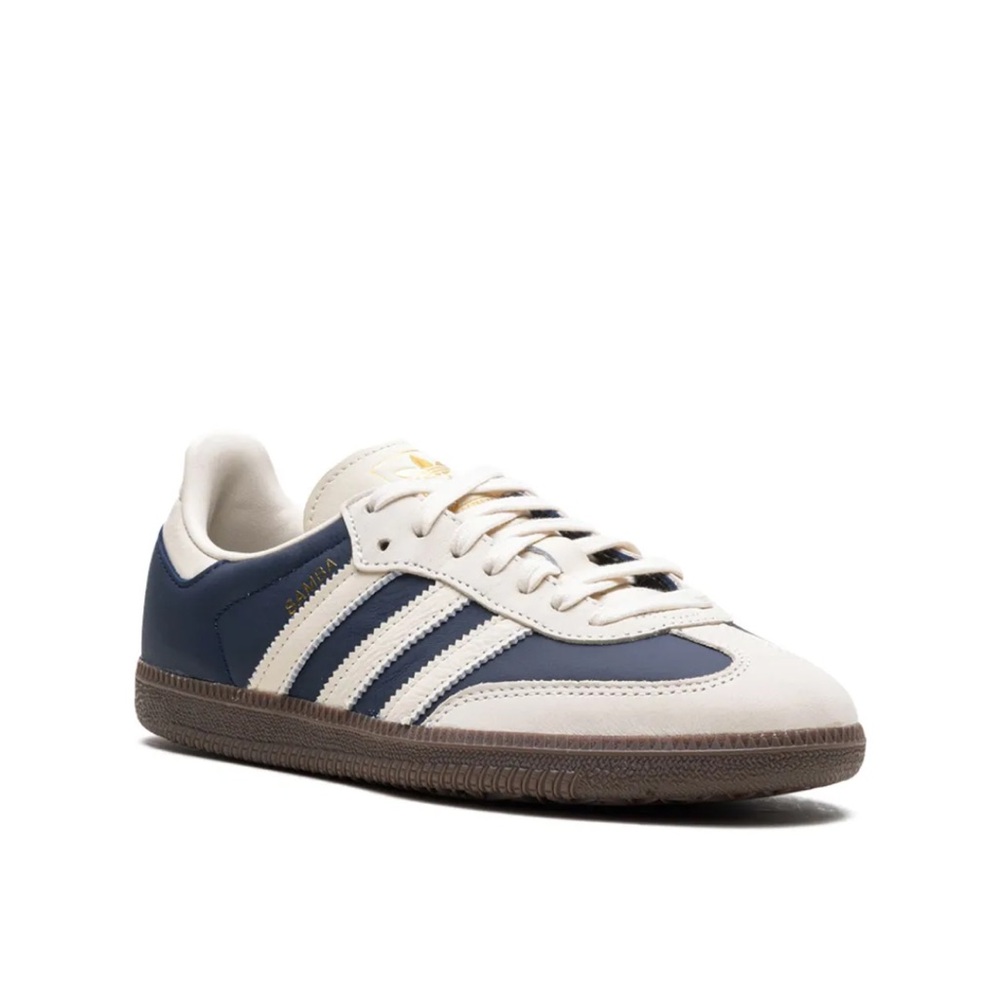 adidas Women's Navy and Cream Samba Sneakers